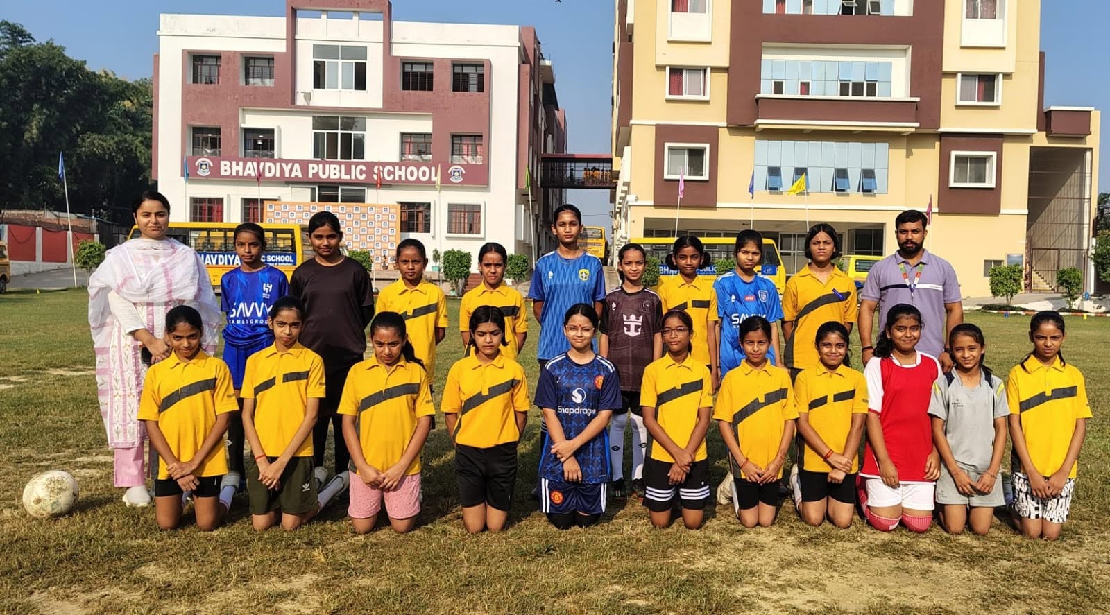 Energetic football match was organized in the school among the girls’ teams of Cluster 5 under the guidance of our Sports Teacher, Mr. Yashwant Singh. The competition was filled with excitement, determination, and excellent teamwork as all the teams showc