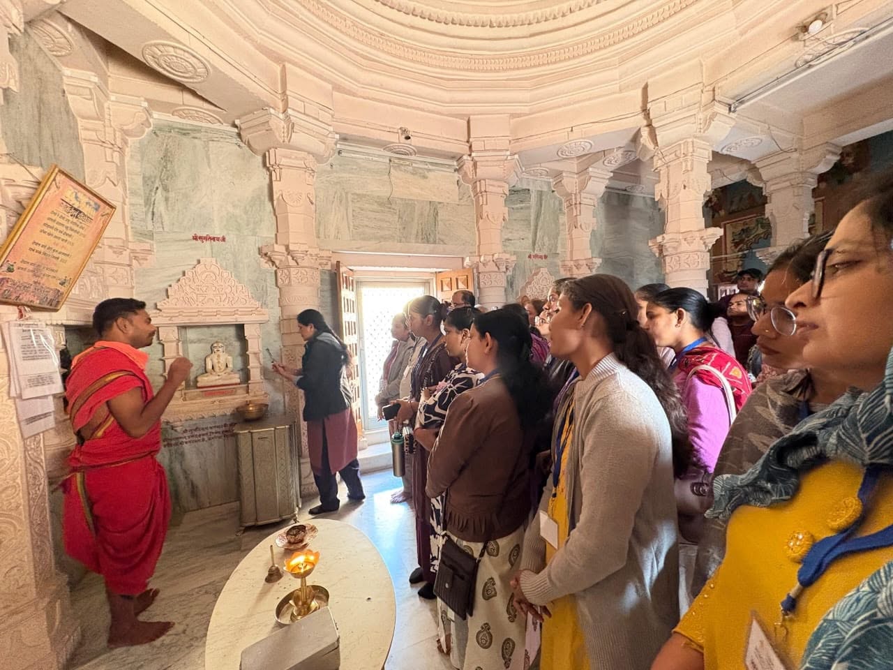 Our Heritage Walk to the Jain Temple in Ayodhya became a truly enriching journey, where our teachers immersed themselves in the profound culture, values, and ancient heritage of Jainism. Each step through the temple unfolded stories of peace, discipline,