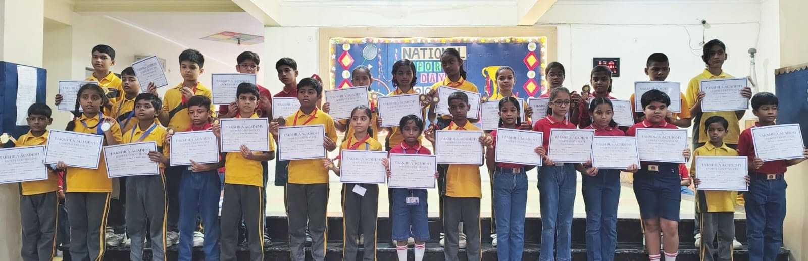 Students excelled at the Inter-School Athletic Meet, winning 21 medals and securing 3rd place overall. Highlights include 1st, 2nd, and 3rd positions across various races and events.